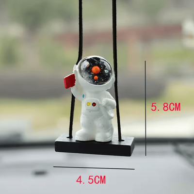Inspire Curations Creative Swing Astronaut Car Pendant Interior Decoration red Flag