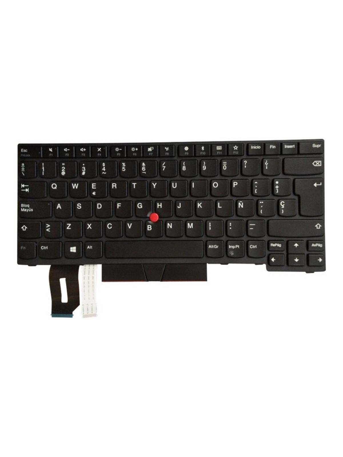 Lenovo - notebook replacement keyboard - with Trackpoint UltraNav - QWERTY - Spanish - black - Laptop Ersatztastatur - Spanisch - Schwarz
