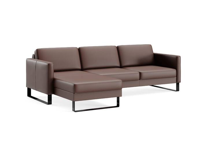 Ecksofa Devin Leder braun B 247 T 157 cm - Möbel Konfigurator: Traummöbel individuell zusammenstellen