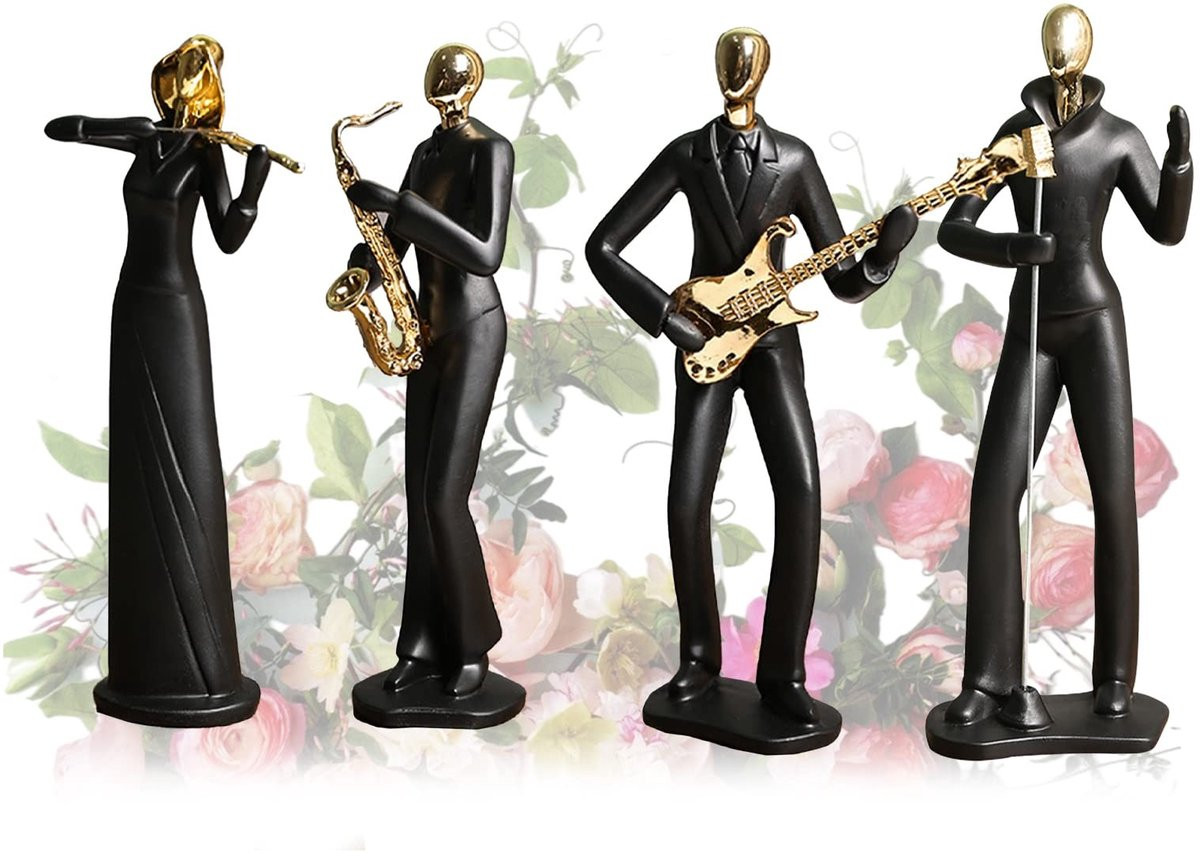 Solidchoice Creatieve Handgemaakte Muzikanten Beeldjes Violin Meisje Figurine