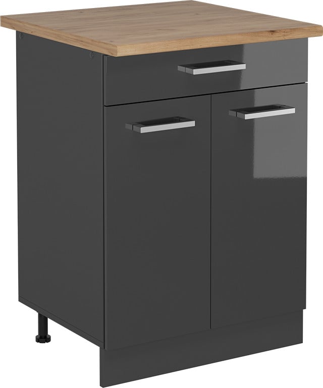 Vicco R-Line Keukenonderkast Antraciet Hoogglans en Eik, Model 53307
