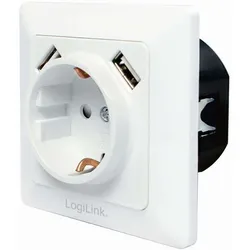 LogiLink Steckdose mit 2x USB - PA0162