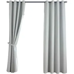 VORHANG 2ER SET »München Dark« HxB 245x145 cm Stein