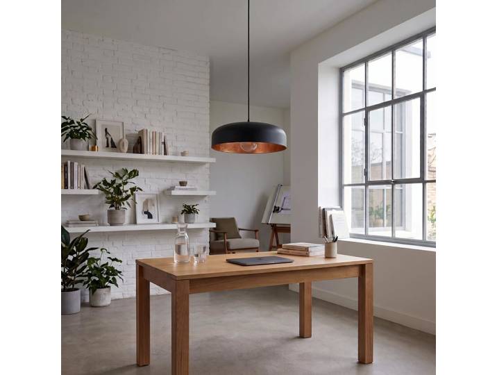 Tuzzi - lampe à suspension en métal cuivre nero e27