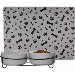 Ritzenhoff & Breker Taro Hunde-Napfset mit Unterlage (88 cl), Futternapf