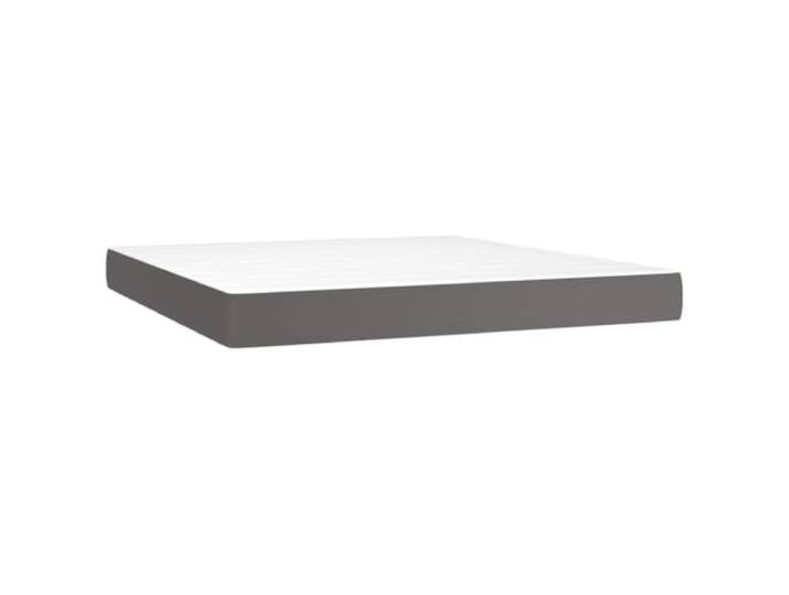 FDSAQOPT Taschenfederkernmatratze Mittel Grau 180x200x20 cm Kunstleder Matratze 180x200 cm, mittelhart, Taschenfedern, Schaumstoff, Kunstleder, grau