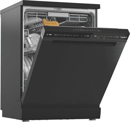 Whirlpool W8F HS61BS, Freistehend, Standardgröße (60 cm), Schwarz, Schwarz, Touchsteuerung, 1,3 m