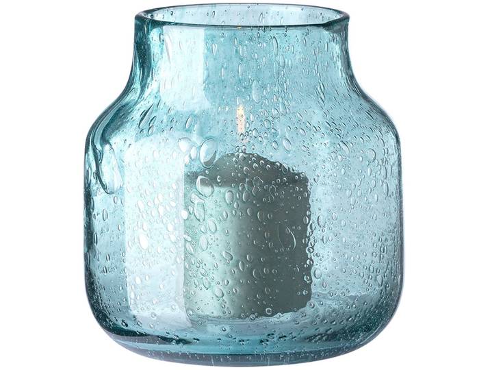 Dekovase FINK SOLEA , blau (petrol), B:19cm H:19cm T:19cm Ø:19cm, Glas, Vasen, Dekovase