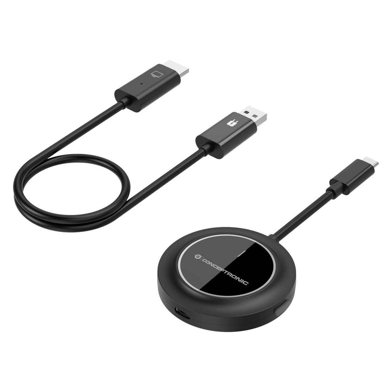 Conceptronic Adapter USB-C wireless -> HDMI 60Hz 30m Reichw. (HDMI) (ATHERIC01B)