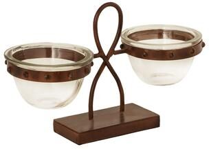 ELK Lifestyle Elk Home Lasson Rustic Finish Glass 16 Inch Wide Server