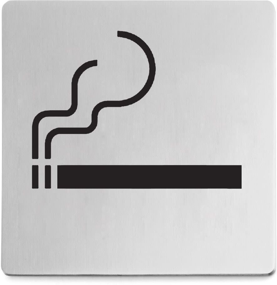 ZACK INDICI Hinweisschild Raucher, Hinweisschilder & Toilettenschilder, 50720, edelstahl matt gebürstet