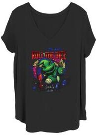 Plus Size Women's Nbc Oogie Roll The Dice V-Neck T-Shirt by Mad Engine in Black (Size 2X (18-20))