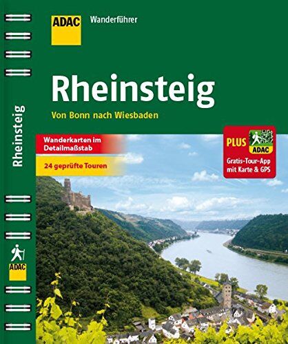 ADAC Verlag GmbH & Co KG - ADAC Wanderführer Rheinsteig plus Gratis Tour App: von Bonn nach Wiesbaden - Preis vom 09.10.2026 07:28:09 h