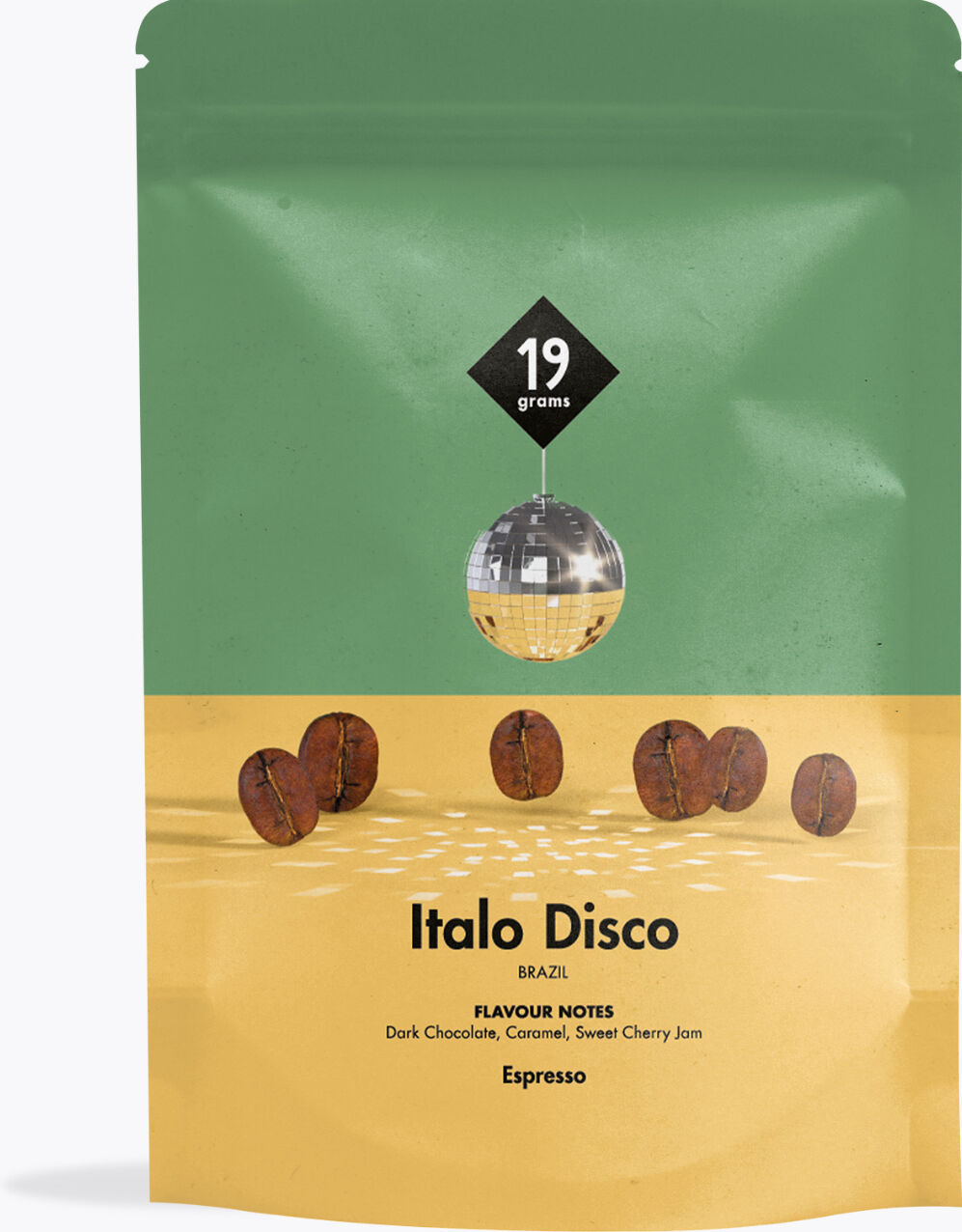 19grams Italo Disco Klassieke Espresso 250 g   Ganze Bohne   Krachtige Italiaanse melange met chocolade, karamel & kers, uit Brazilië   Top Smaak