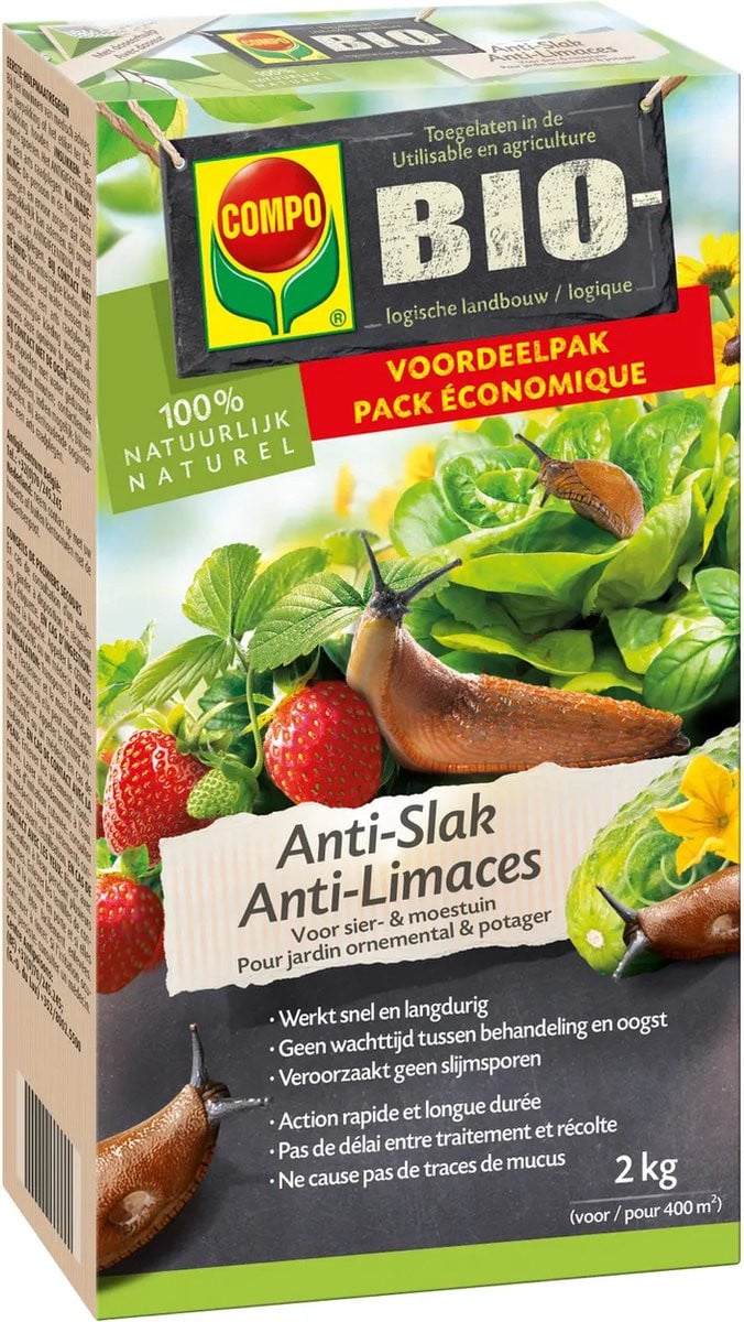 COMPO Bio Anti-Slak voor siertuin en moestuin, 2 kg