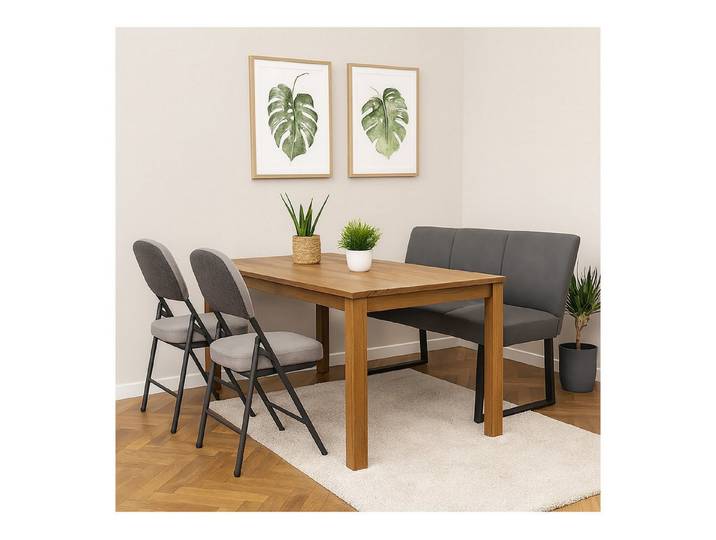 HTI-Living Polsterbank Sitzbank Vemal Schwarz (Stück, 1-St., 1 Sitzbank), Polsterbank Esszimmerbank