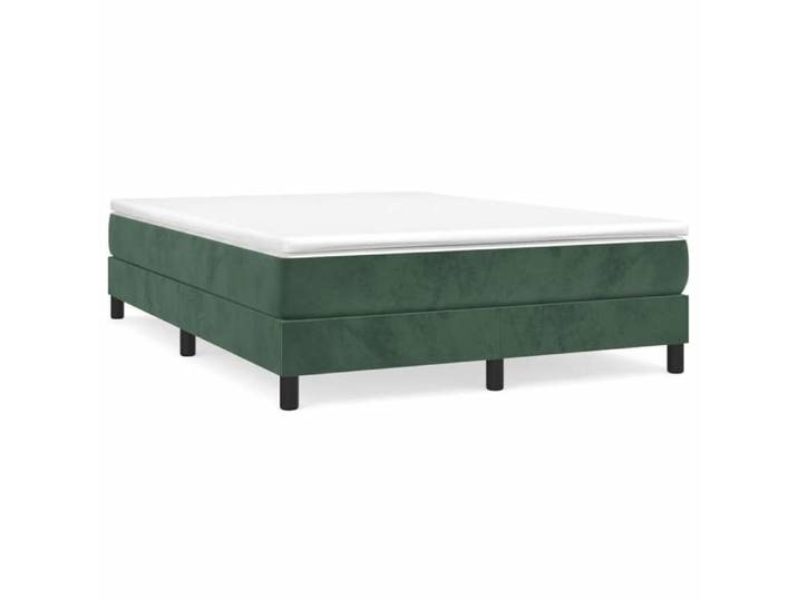 Cadre de lit - 2 Personnes - vert foncé 140x190 cm - L193 x P140 x H25 cm - Velours 100% polyester
