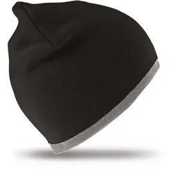 Result Winter Essentials Unisex Wende Strickmütze Beanie RC046X black/grey one size
