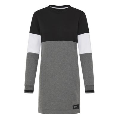 Sweatkleid OXMO "Sweatkleid OXOmila", Damen, Gr. XL, N-Gr, schwarz, Obermaterial: 80% Polyester PES. 20% Baumwolle CO., Kleider Sweatkleid