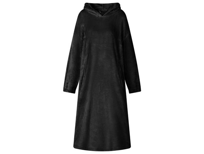 vidaXL Decken-Hoodie Schwarz M Flanell
