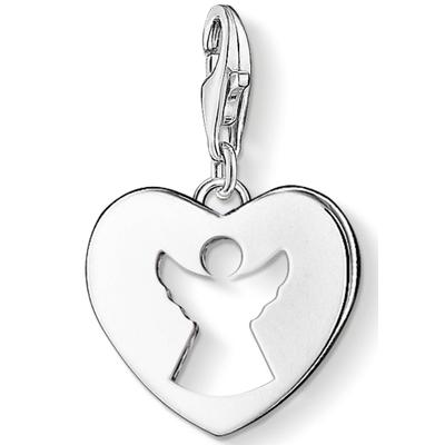 Charm-Einhänger THOMAS SABO "Schutzengel-Herz", silber (silberfarben), Charms, Damen, Silber 925 (recycelt)