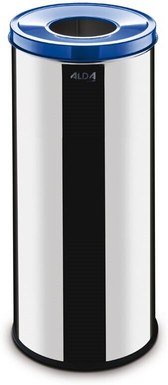 Alda Mülleimer 45 l rostfreier Stahl, Edelstahl glänzend, Papier