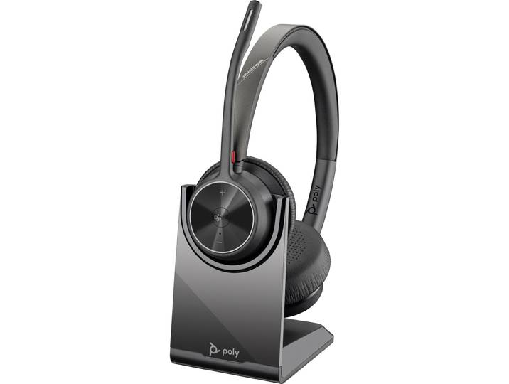 Poly Voyager 4320 Teams Duo Casque sans fil Bluetooth + Dongle USB-A + Station de charge
