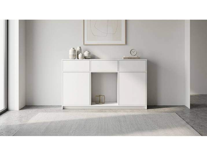 Weiße Anrichte nach Maß MDF Beschichtet MDF Weiß matt