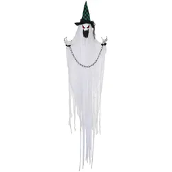 HALLOWEEN-DEKORATION hängender Geist 204 cm mit Geräuschaktivierung, Soundfunktion