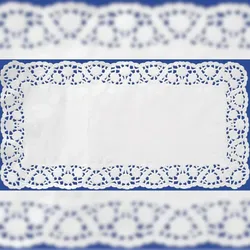 VEPATIM 100x Deko-Tortenspitzen eckig weiß 26 x 34 cm