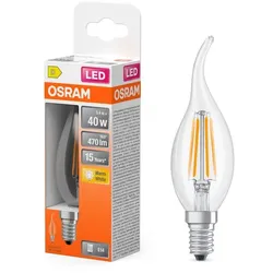 LEDVANCE LED-Kerze Windstoss E14/3,4 Watt/Energie D Glas