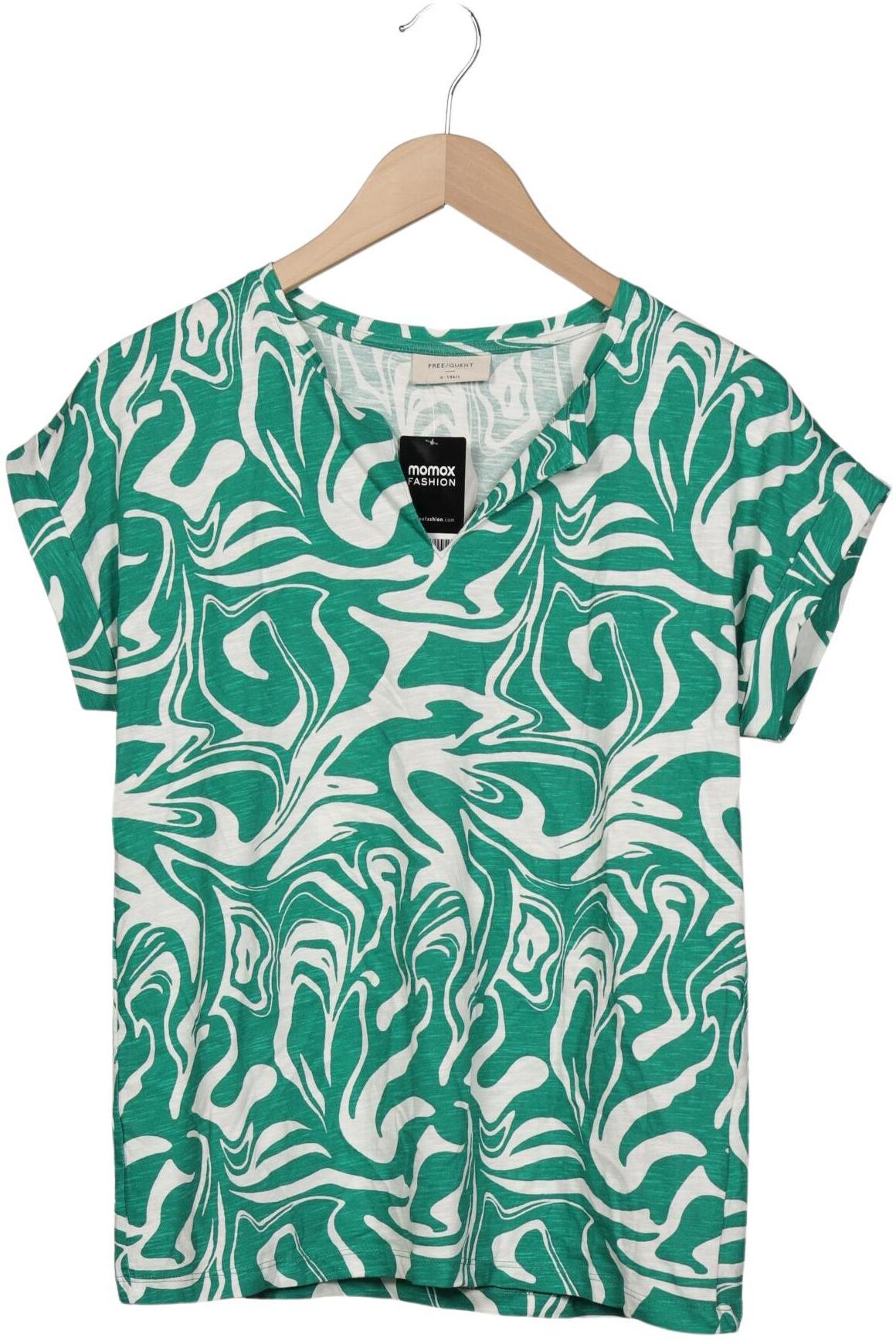 Freequent Damen T-Shirt, Mehrfarbig, Gr. XS, kein / Etikett - Second Hand