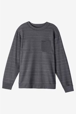 O'Neill s Bavaro Blocked Crew Neck Fleece in Graphite, Size Medium, French Terry/Polyester
