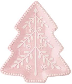10 Strawberry Street Pink Christmas Tree Platter