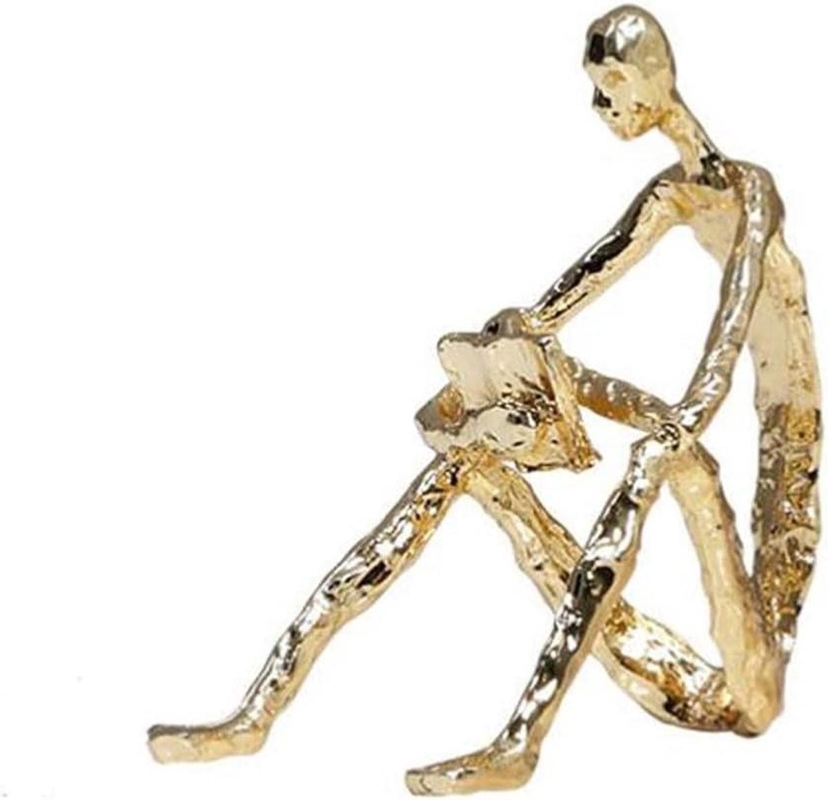 Goud Abstract Hars Standbeeld voor Woonkamer Decoratie