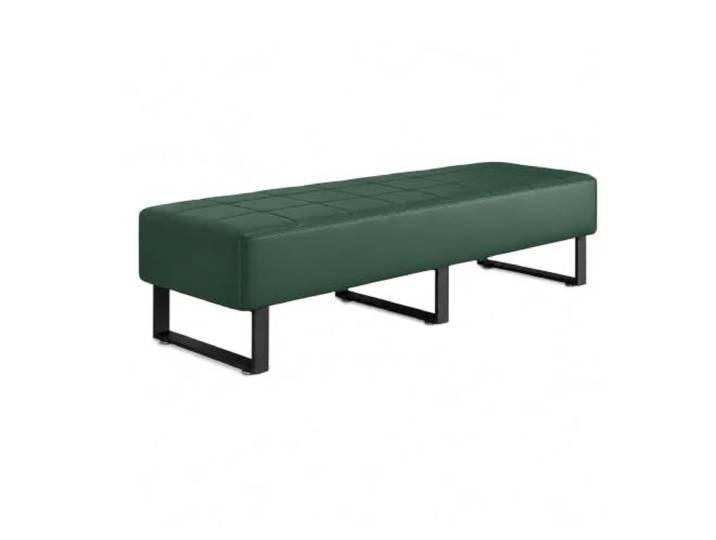 Wartezimmerbank, Robuste Kunstleder-Sitzbank ohne Lehne mit Metallbeinen Gepolsterte Sitzbank für Empfang, Büro, Praxis, Salon, Spa und Wartebereich(9,80CM/31.5IN)