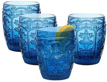 Fitz and Floyd Trestle Double Old Fashioned, 10 Oz, Indigo
