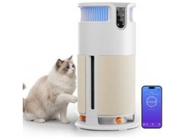 Purificateur dAir Intelligent Contrôle par Application Élimine Allergènes Spécialement Conçu pour les Maisons avec Animaux Inclus