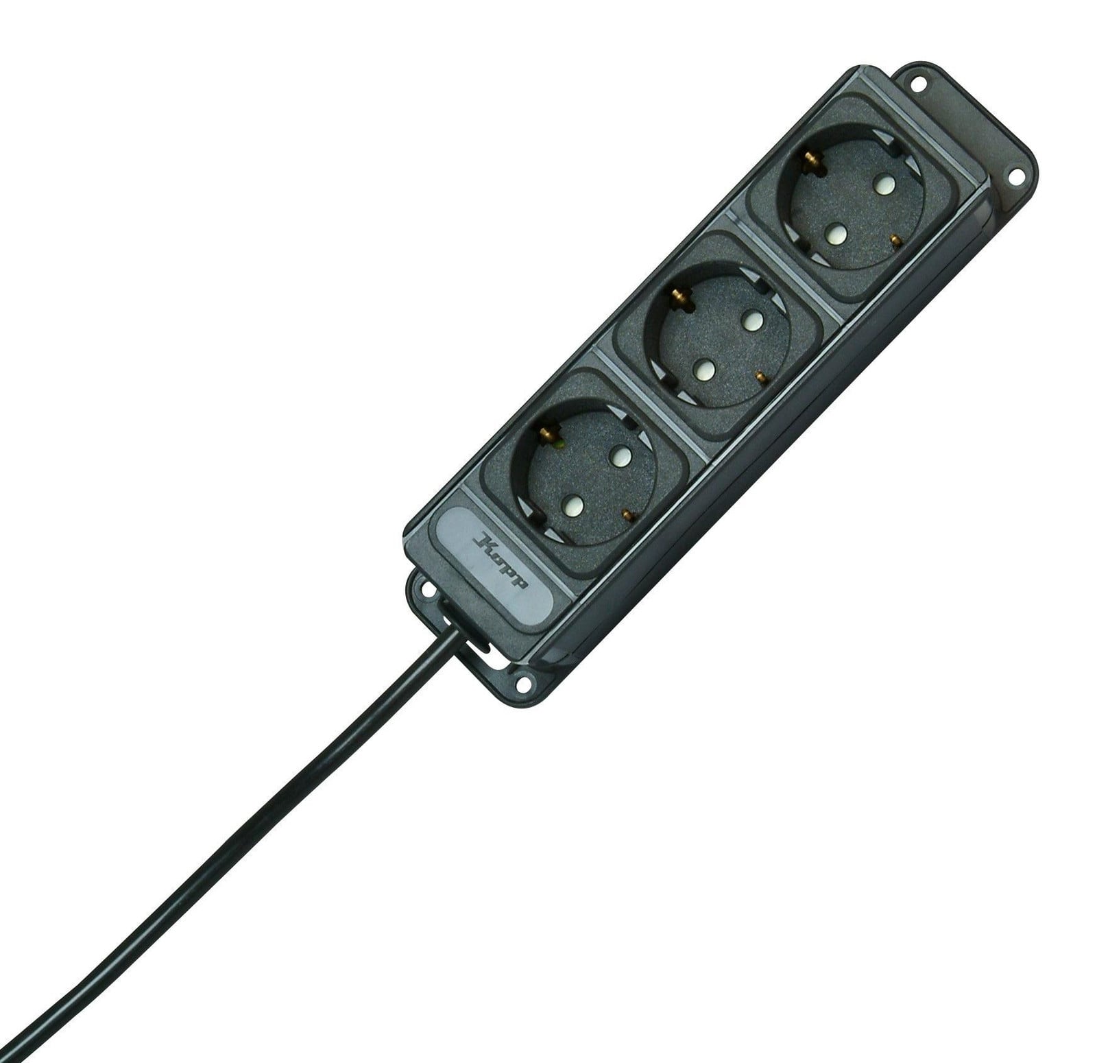 Kopp universele wandcontactdoos, 3-voudig, grijs