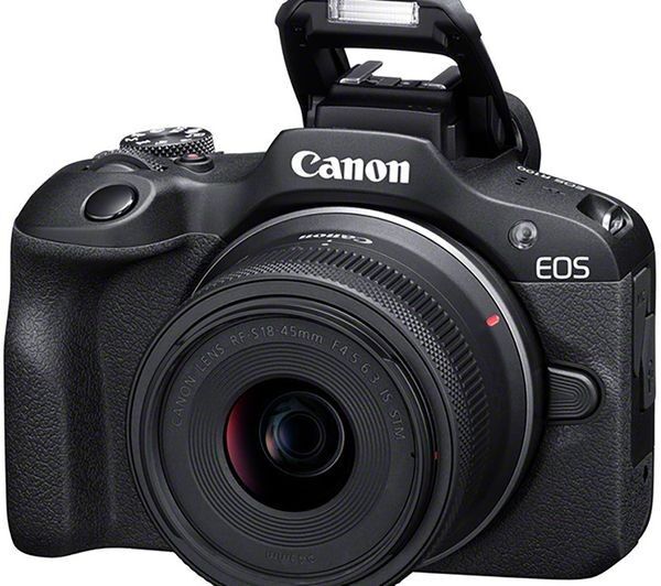 Canon EOS R100 24.1MP APS-C Mirrorless Camera with RF-S 18-45mm f/4.5-6.3 IS STM Lens - Black