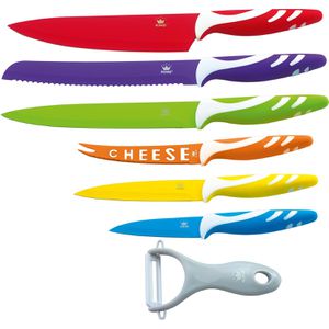 KING Messerset Fruti, mit Edelstahlklinge, mit Kunststoffgriff, 6-teilig