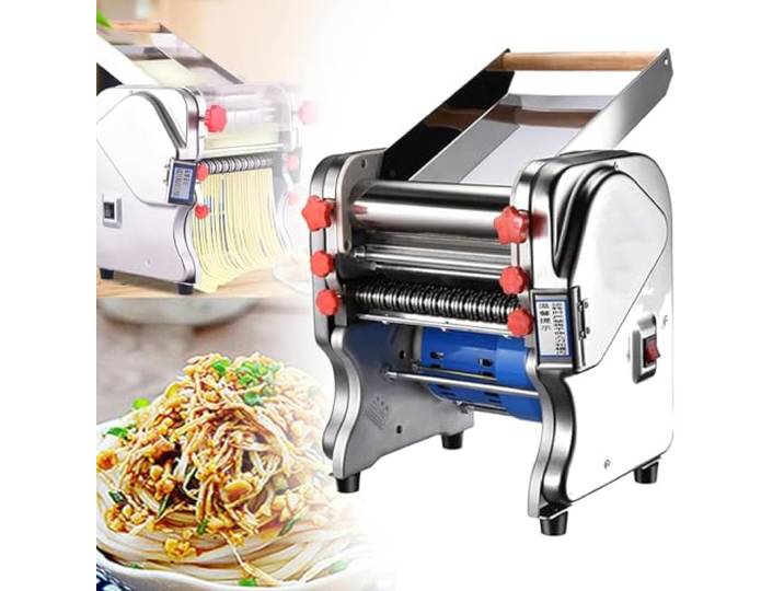 DDZJTPP Elektrische Nudelmaschine, Nudelmaschine, Automatische Nudelmaschine, Multifunktionale Nudelpresse, Elektrische Teigrollmaschine Für Die Küche, Küchenwerkzeug,FKM200