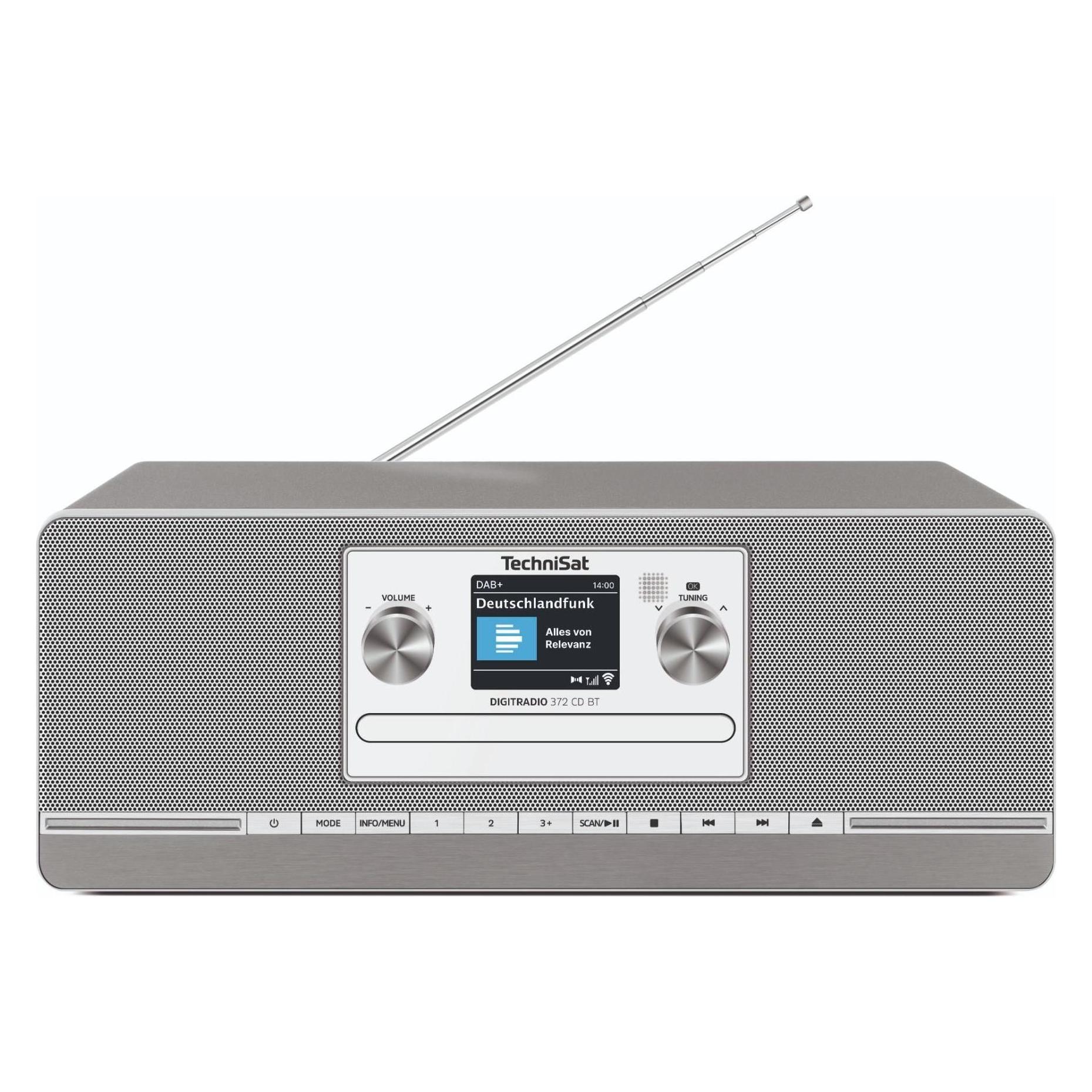 TechniSat Technsat DigitRadio 372 CD BT silber (DAB+, FM, Bluetooth) (0001/5101)