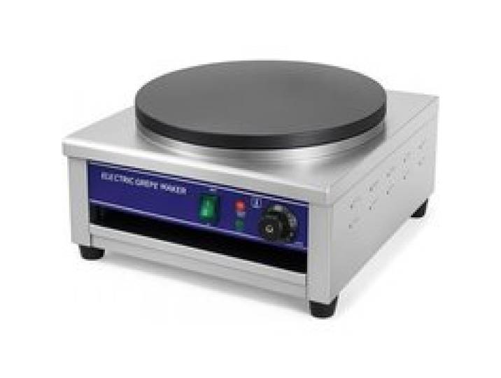 Crêpière professionnelle électrique - 3000W - Plaque fonte 40 cm - Thermostat 50-300°C - Inox