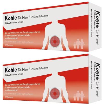 Kohle Dr.Mann 250 mg Tabletten 2x 2x20 St