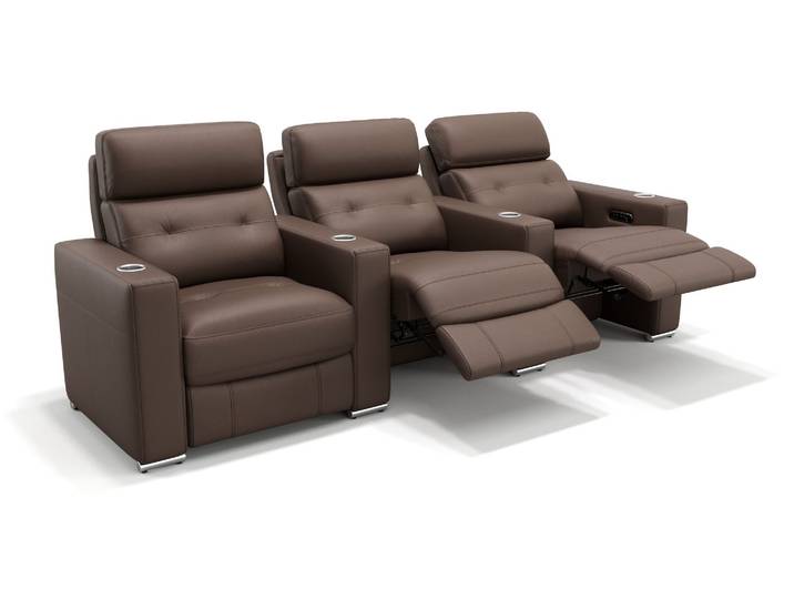 Leder 3-Sitzer Kinosofa MATERA mit Funktion