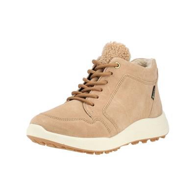 Schnürstiefelette ARA "Ara Stiefelette Veloursleder", Damen, Gr. 38, beige, Veloursleder, Schuhe Schnürstiefelette