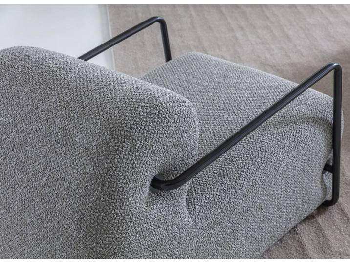 JVmoebel Sessel Grauer Designer Sessel von JVMoebel aus pflegeleichtem Textil (1-St., Sessel), Made in Europa