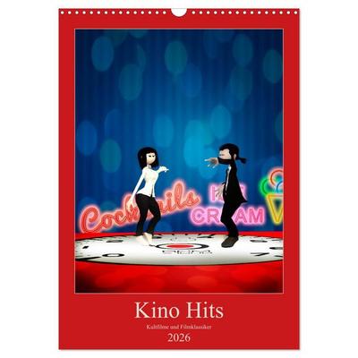 Kino Hits (Wandkalender 2026 DIN A3 hoch), CALVENDO Monatskalender