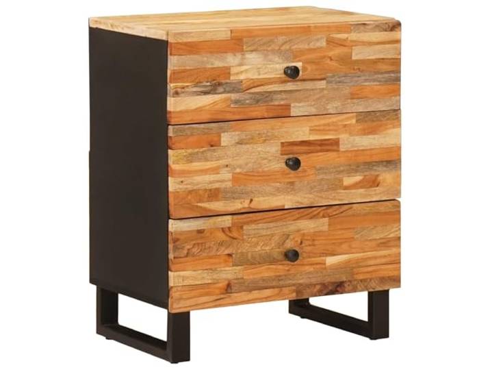 Heofavd Nachttisch Massivholz Mango, Bettkasten Braun 50x33x62 cm